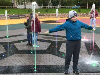 Пешеходный фонтан Давид 6 струй