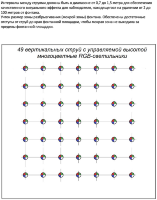 Проект сухого фонтана 49 струй на площадке 10х10 метров
