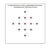 Проект сухого фонтана 13 струй на площадке 6х6 метров